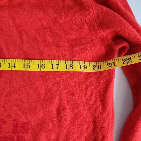 Vintage Retro Joe Rivetto Graphic Red V Neck Sweater Made in Italy Size Large C2 - Picture 5 of 7